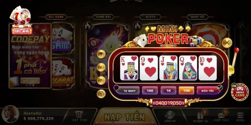 3 mẹo chơi trò chơi mini poker tdtc hiệu quả