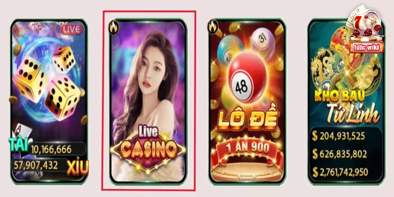 Sảnh live casino cực đỉnh tại tdtc