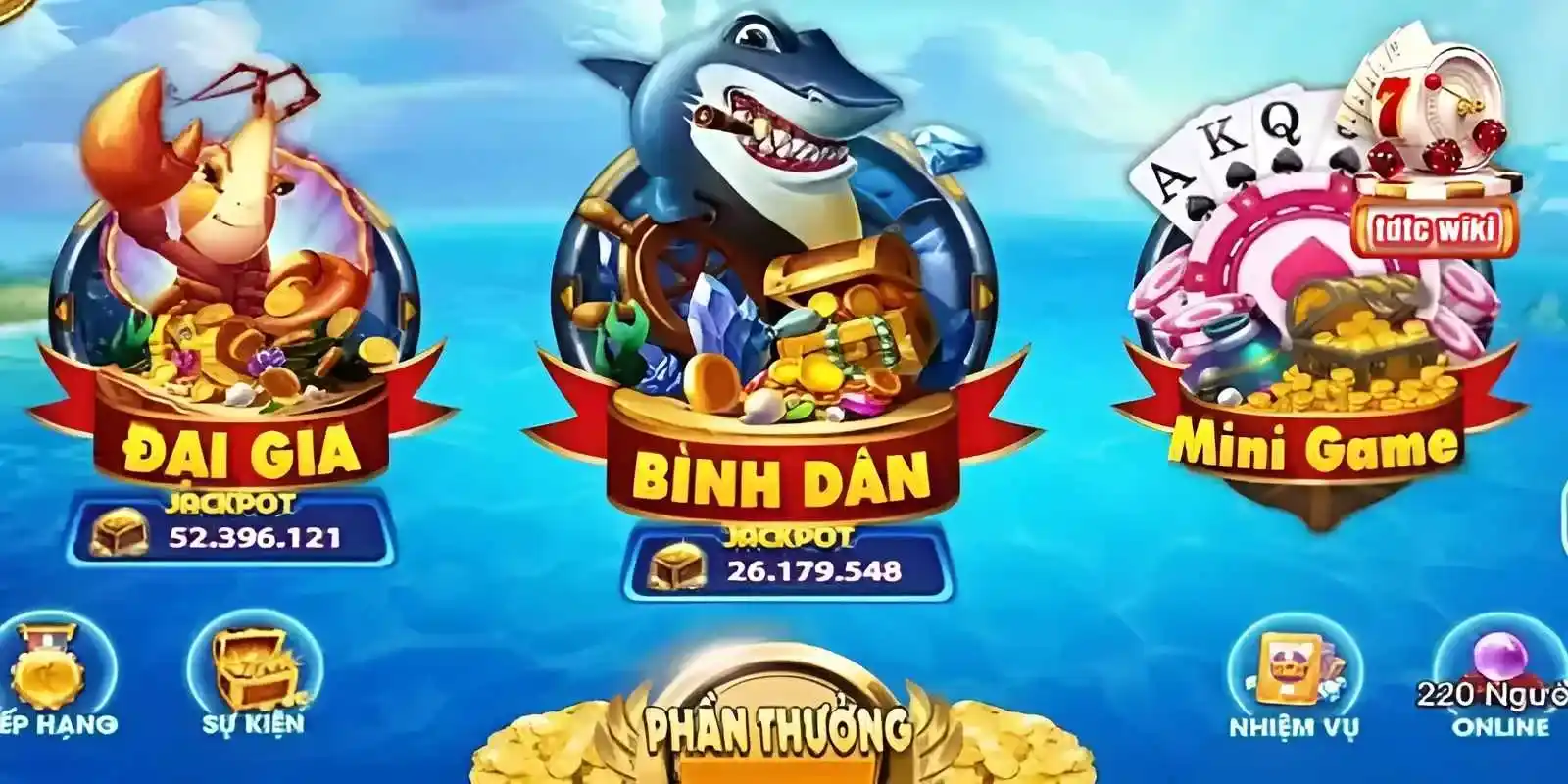 Săn cá thần tài với 3 level game hấp dẫn